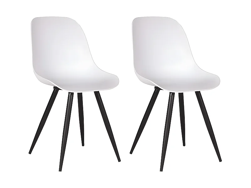 Design eetkamerstoelen Monza 2 stuks wit