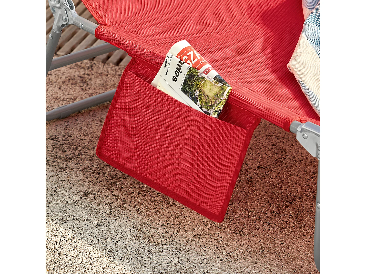 Gartenliege OGS35-R 63 x 58 x 195 cm