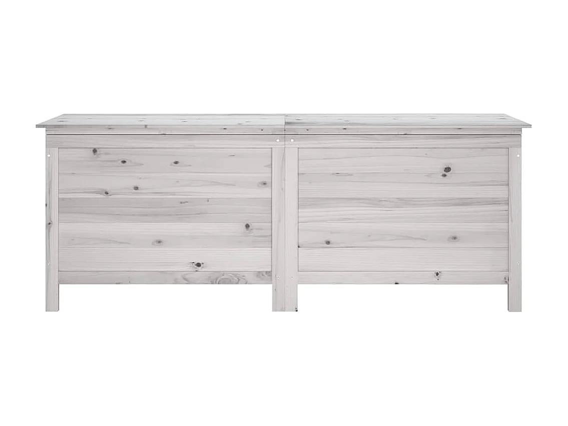 Contenitore Giardino Bianco 150x50x56,5 cm Legno Massello Abete