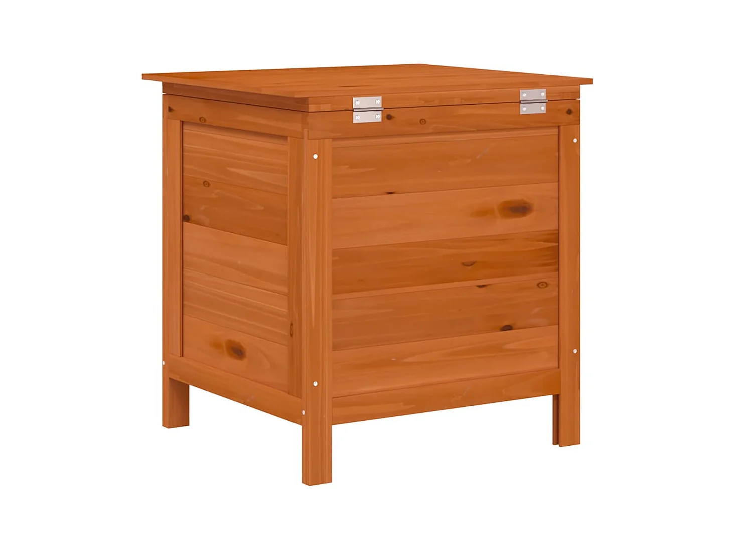 Caixa de arrumação p/ jardim 50x49x56,5cm abeto maciço castanho