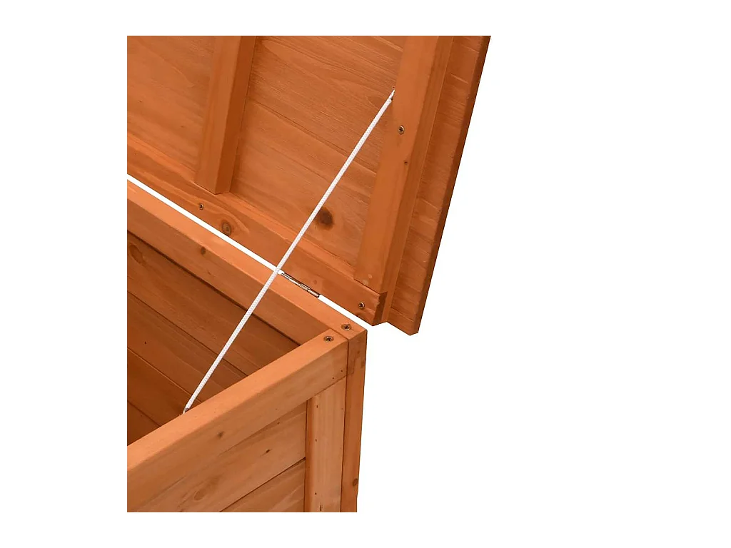 Caixa de arrumação p/ jardim 50x49x56,5cm abeto maciço castanho