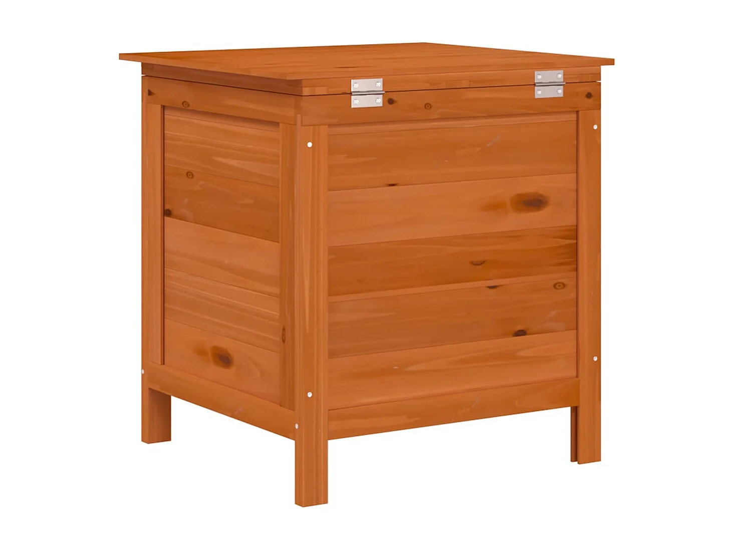 Caixa de arrumação p/ jardim 50x49x56,5cm abeto maciço castanho
