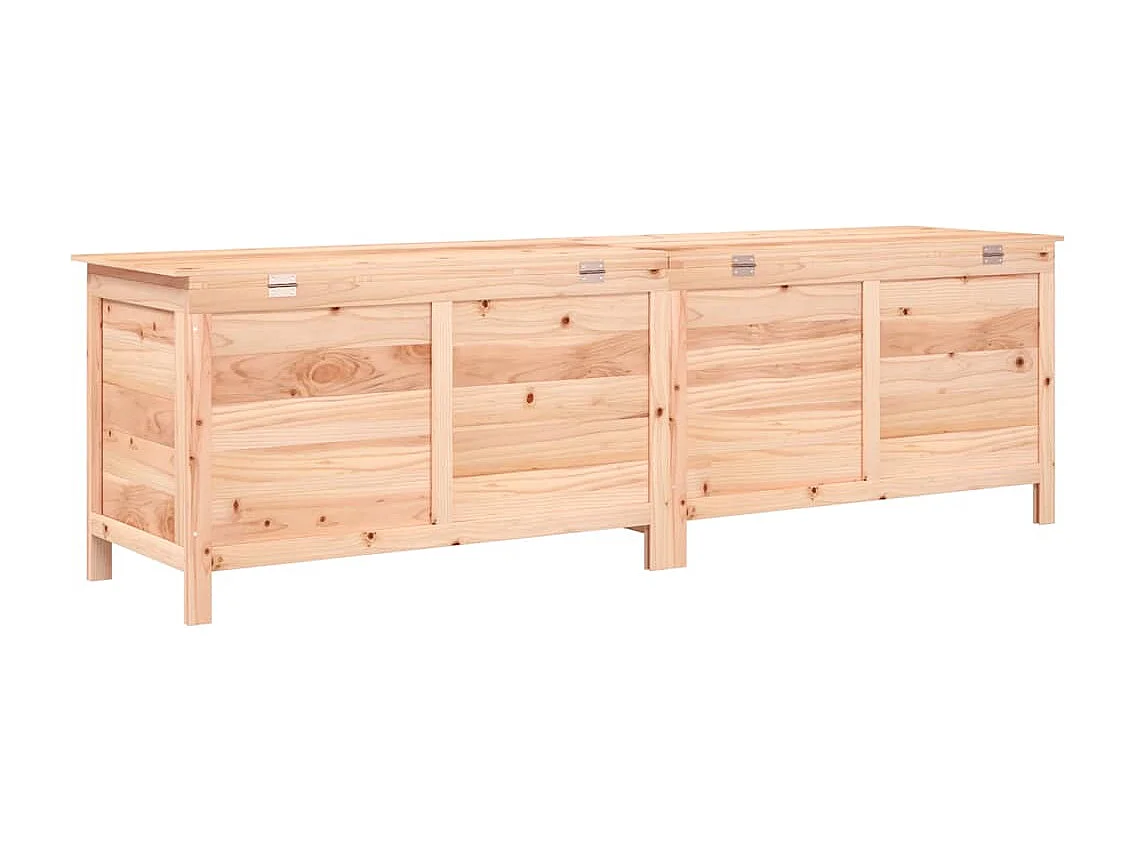 Boîte de rangement de jardin 198,5x50x56,5 cm bois massif sapin