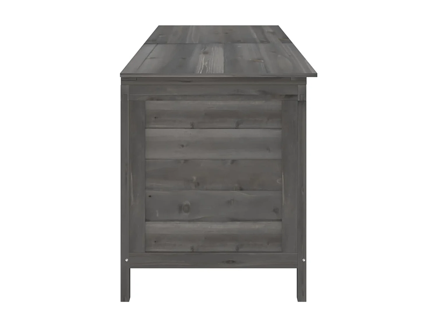 Boîte de rangement de jardin anthracite bois massif de sapin