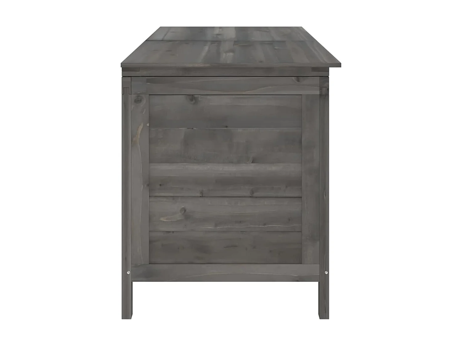 Boîte de rangement de jardin anthracite bois massif sapin