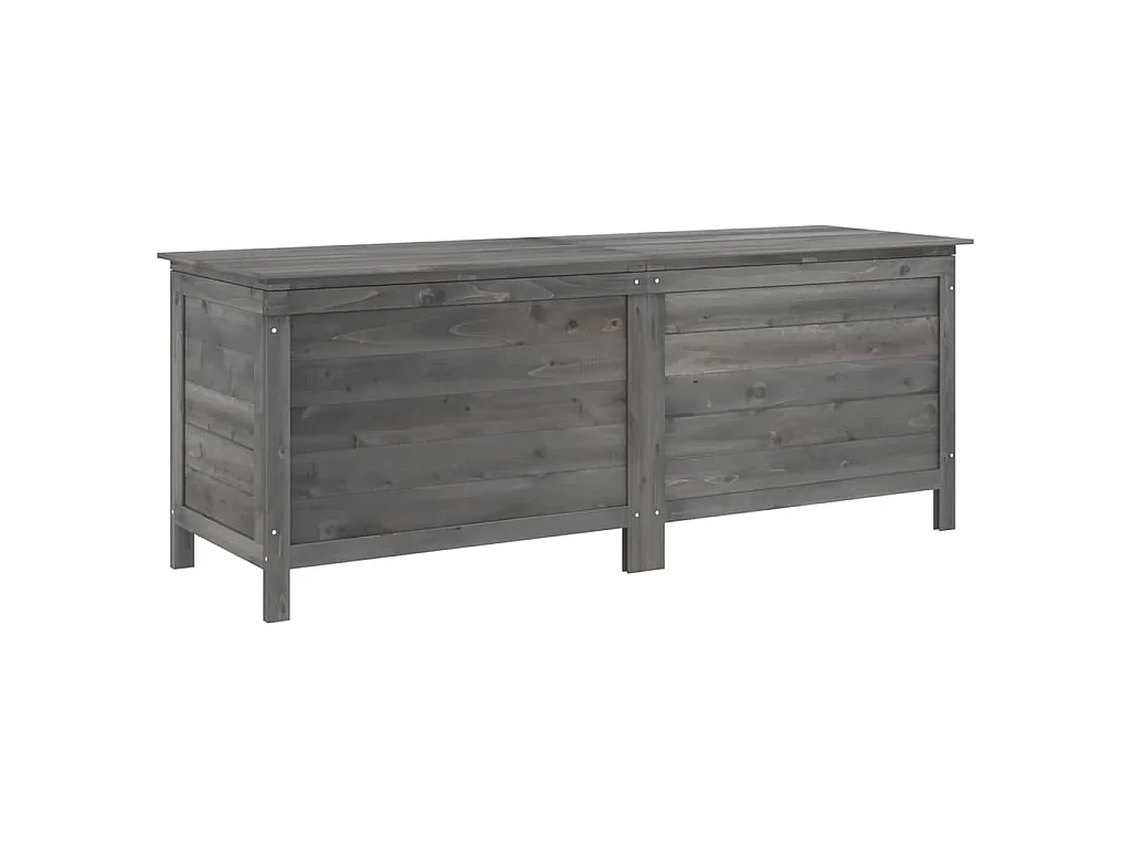 Boîte de rangement de jardin anthracite bois massif sapin