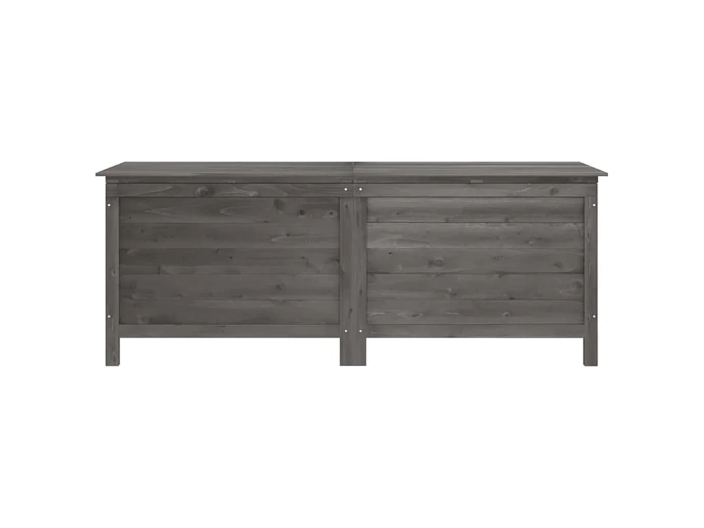 Boîte de rangement de jardin anthracite bois massif sapin