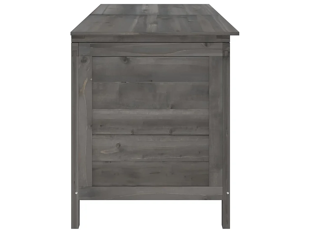 Boîte de rangement de jardin anthracite bois massif sapin