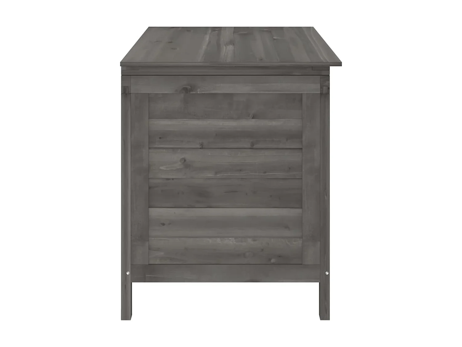 Boîte de rangement de jardin anthracite bois massif de sapin