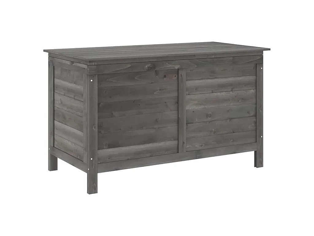 Boîte de rangement de jardin anthracite bois massif de sapin