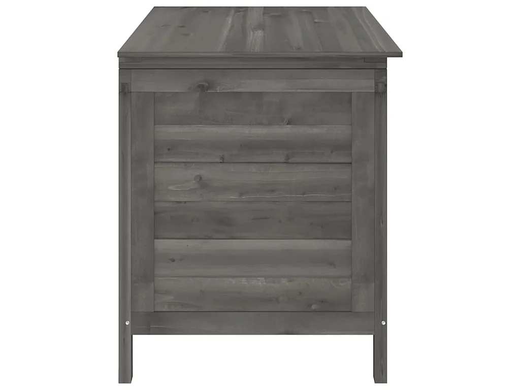 Boîte de rangement de jardin anthracite bois massif de sapin