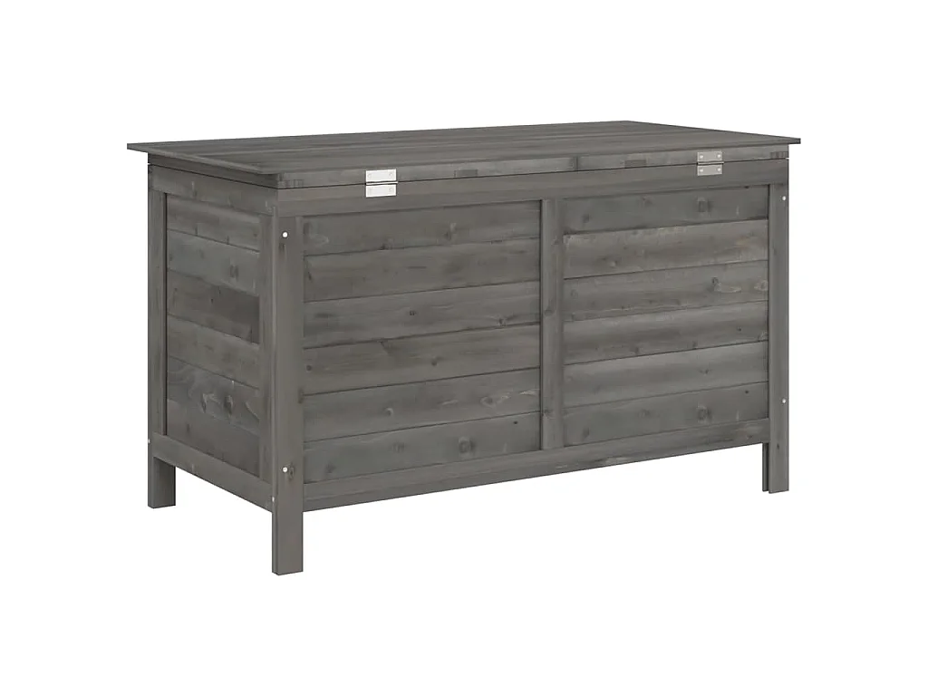 Boîte de rangement de jardin anthracite bois massif de sapin