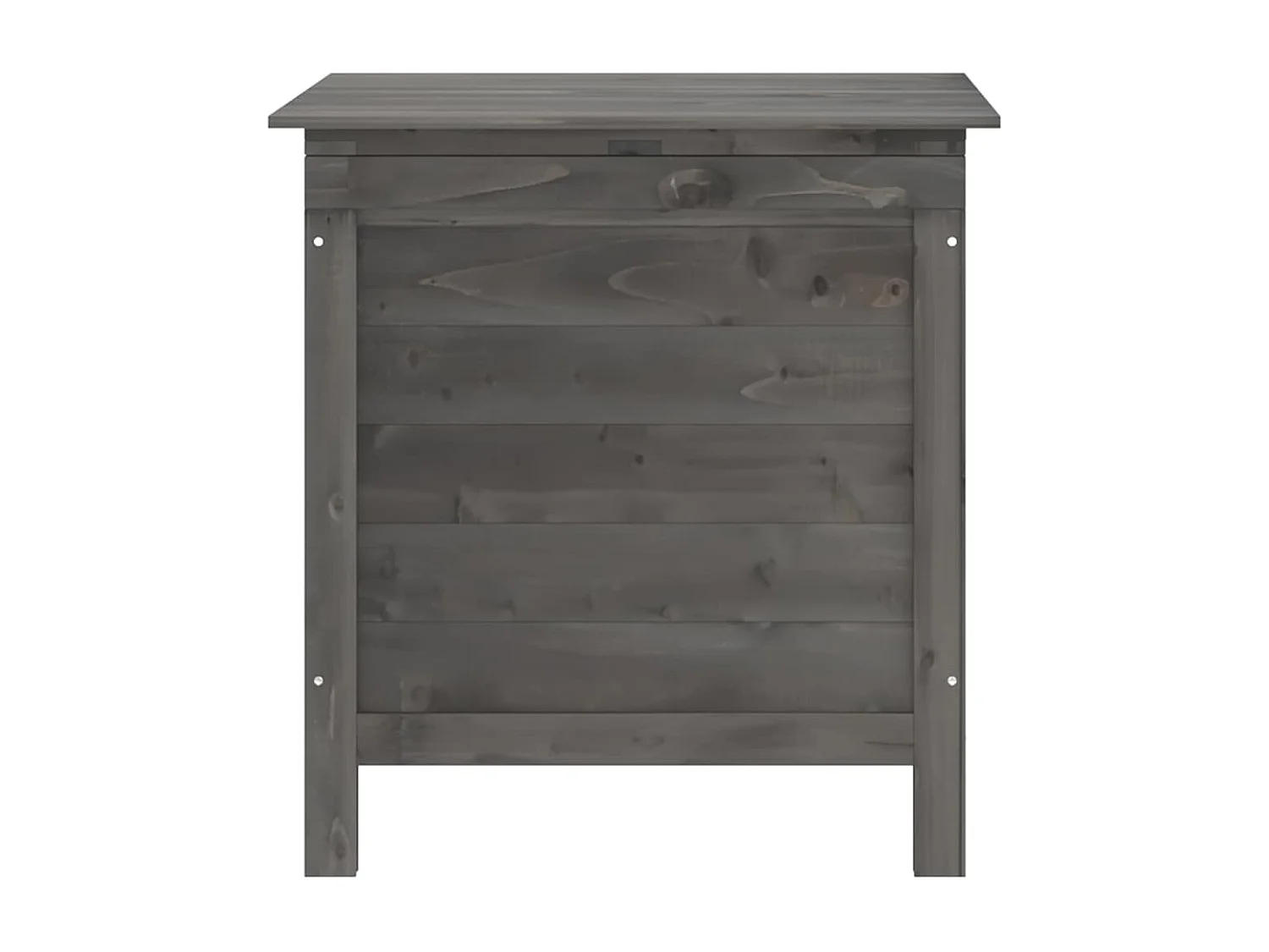 Arcón de jardín madera maciza abeto gris antracita 50x49x56,5cm