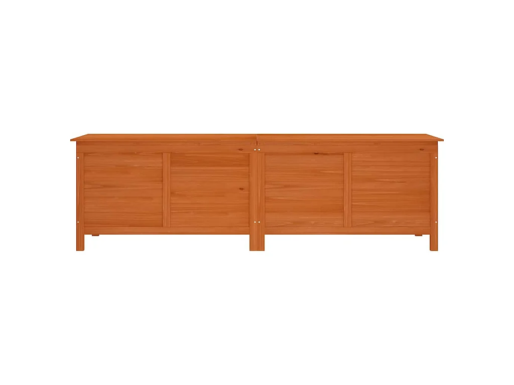Arcón de jardín madera maciza abeto marrón 198,5x50x56,5 cm