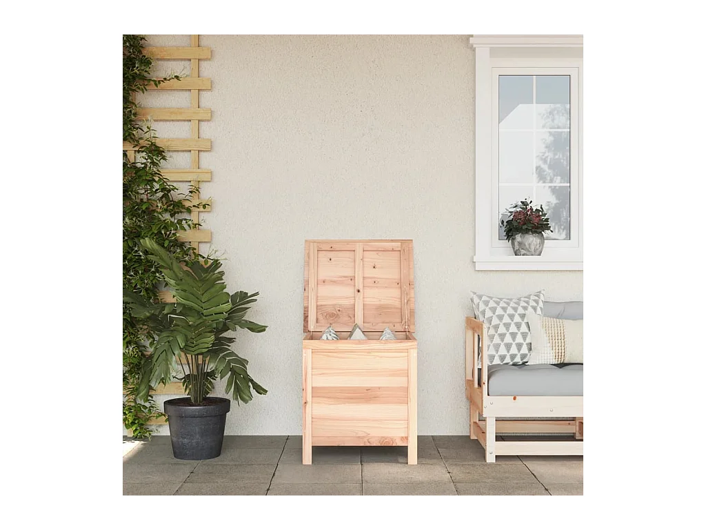 Boîte de rangement de jardin 50x49x56,5 cm bois massif de sapin