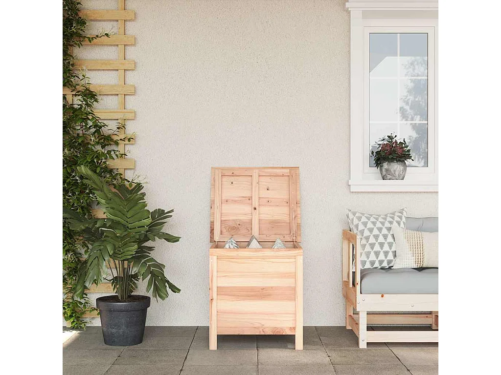 Boîte de rangement de jardin 50x49x56,5 cm bois massif de sapin