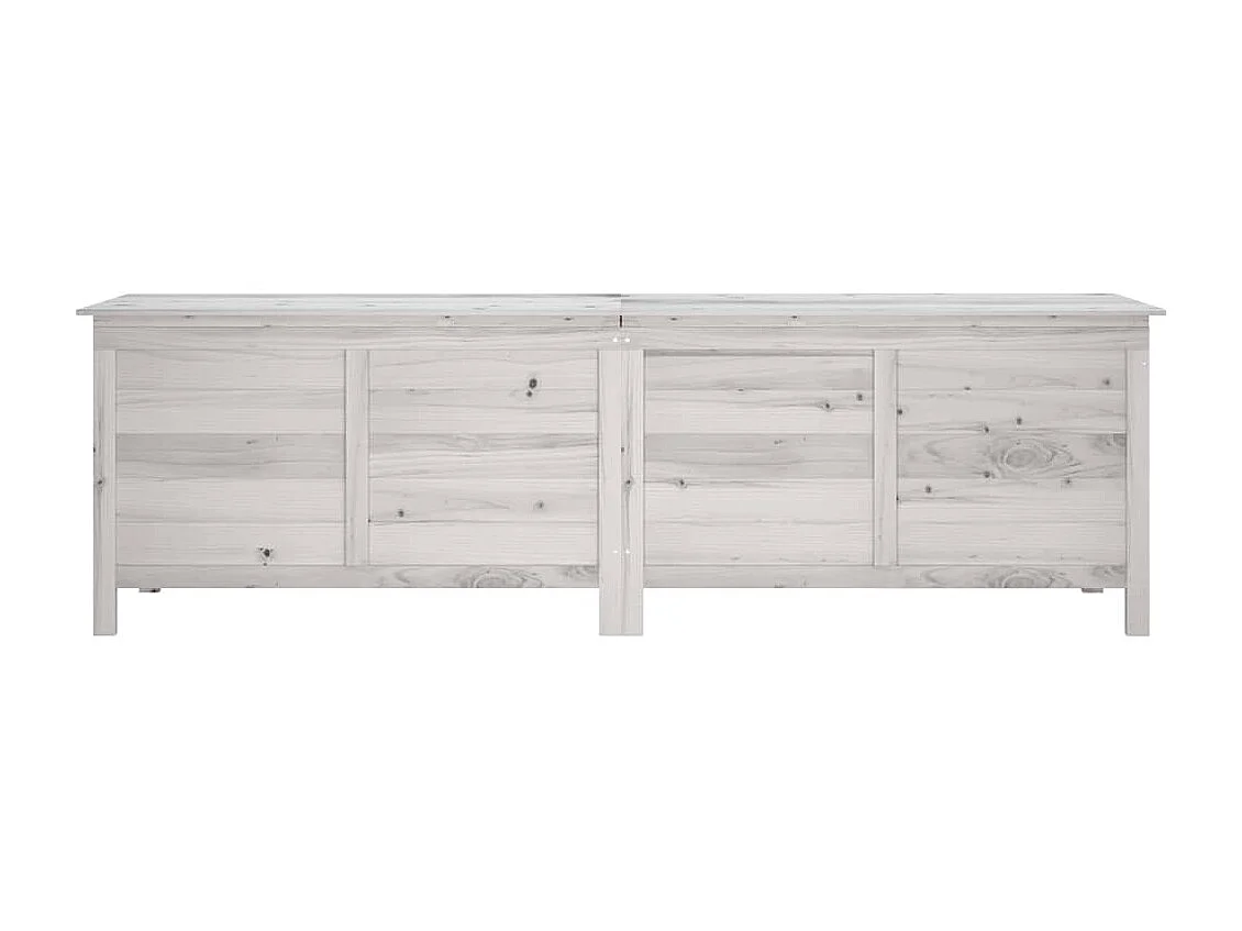Caixa arrumação p/ jardim 198,5x50x56,5 cm abeto maciço branco