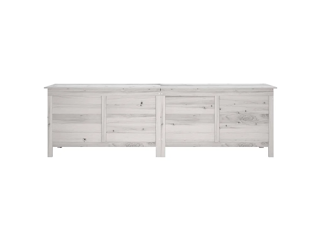Arcón de jardín madera maciza abeto blanco 198,5x50x56,5 cm