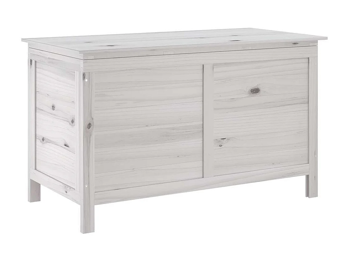 Arcón de jardín madera maciza abeto blanco 99x49,5x58,5 cm
