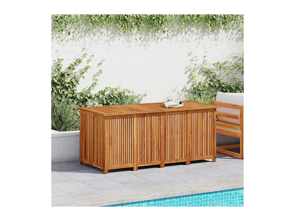 Boîte de rangement de jardin 175x80x75 cm bois massif d'acacia