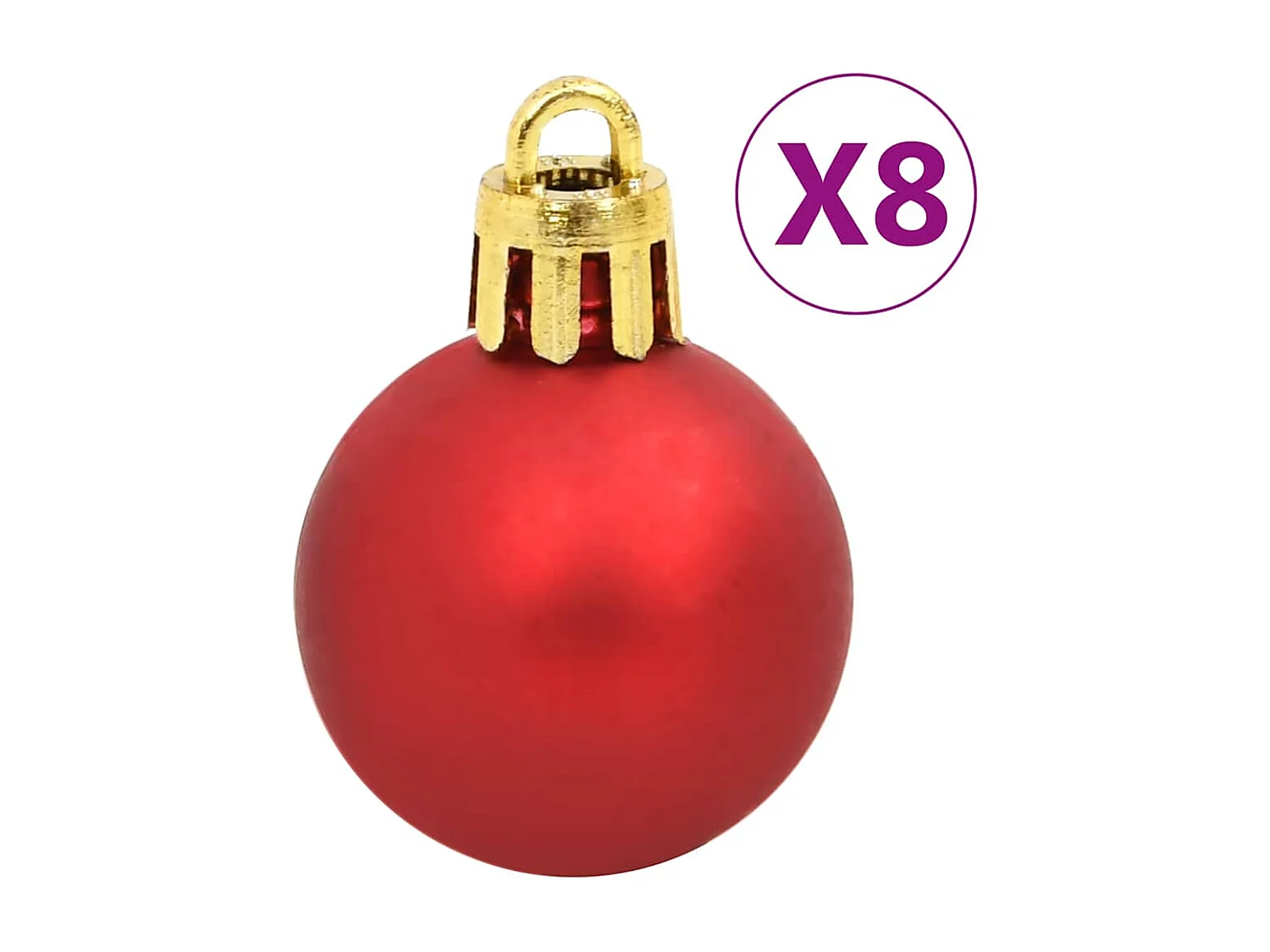 Ensemble de boules de Noël 112 pcs rouge vert doré polystyrène