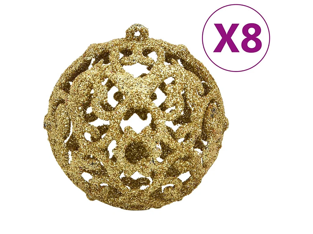 Ensemble de boules de Noël 112 pcs rouge vert doré polystyrène