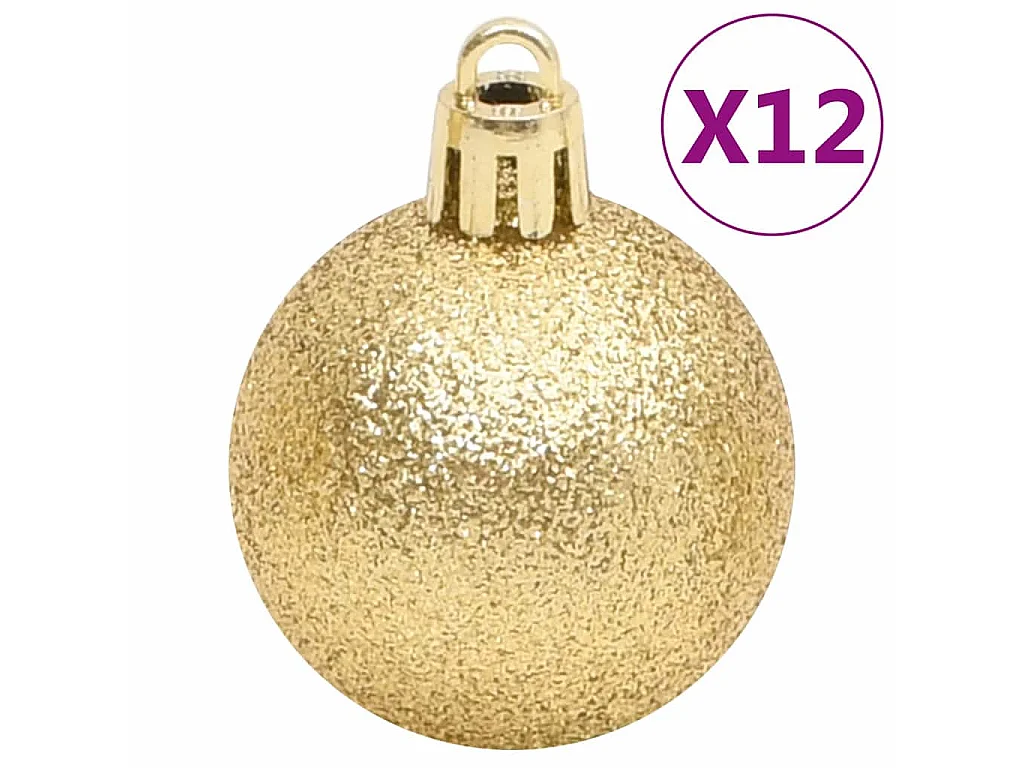 Ensemble de boules de Noël 112 pcs rouge vert doré polystyrène