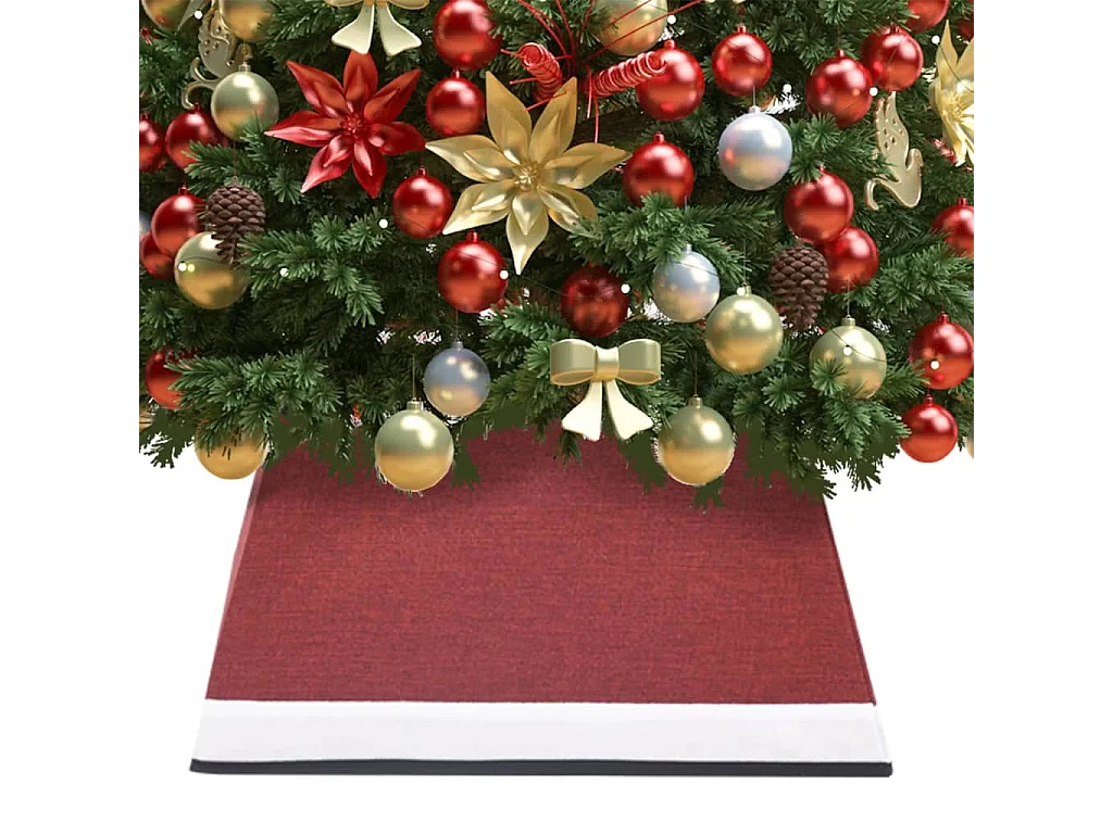Jupe de sapin de Noël Rouge et blanc 48x48x25 cm