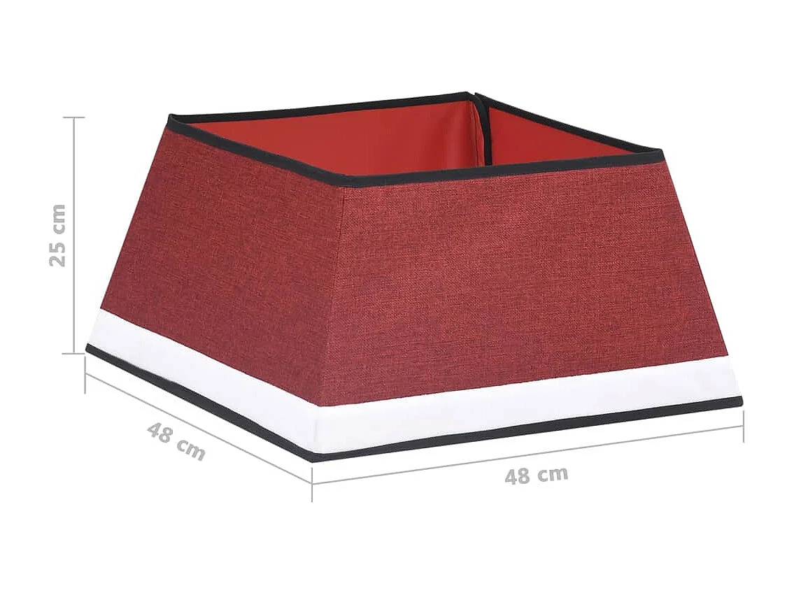 Jupe de sapin de Noël Rouge et blanc 48x48x25 cm