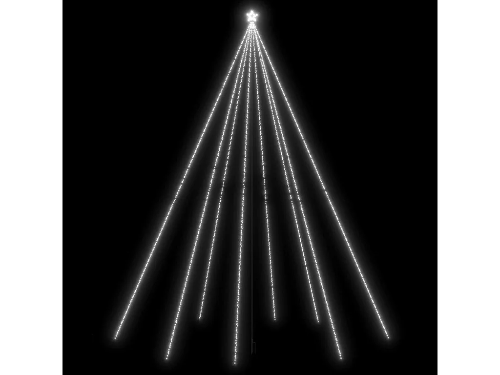 LED árbol de Navidad interior/exterior 1300 LED blanco frío 8 m