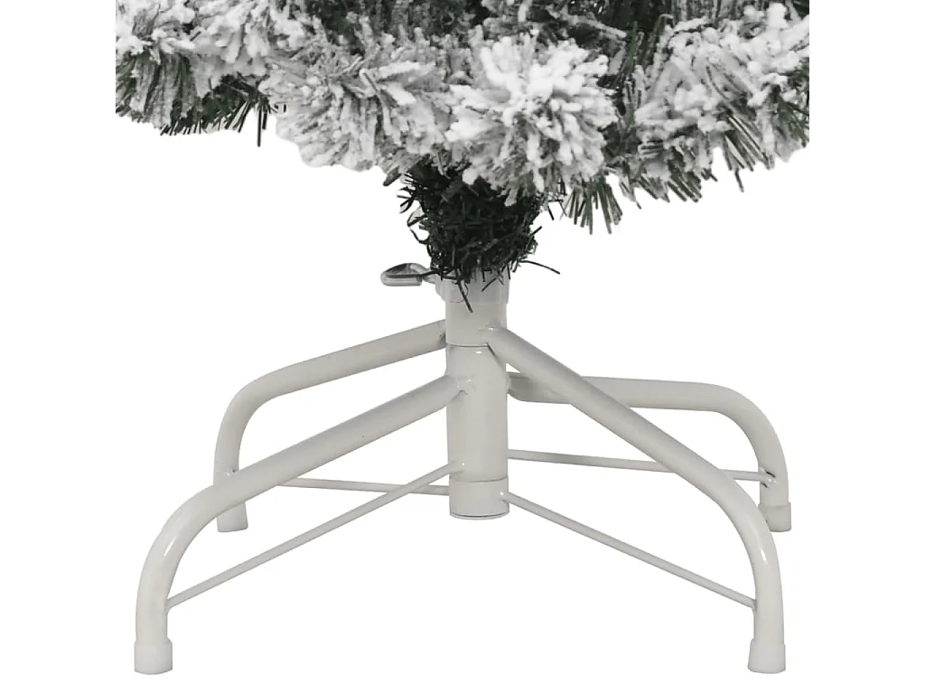 Albero Natale Artificiale Incernierato con Neve Fioccata 120 cm
