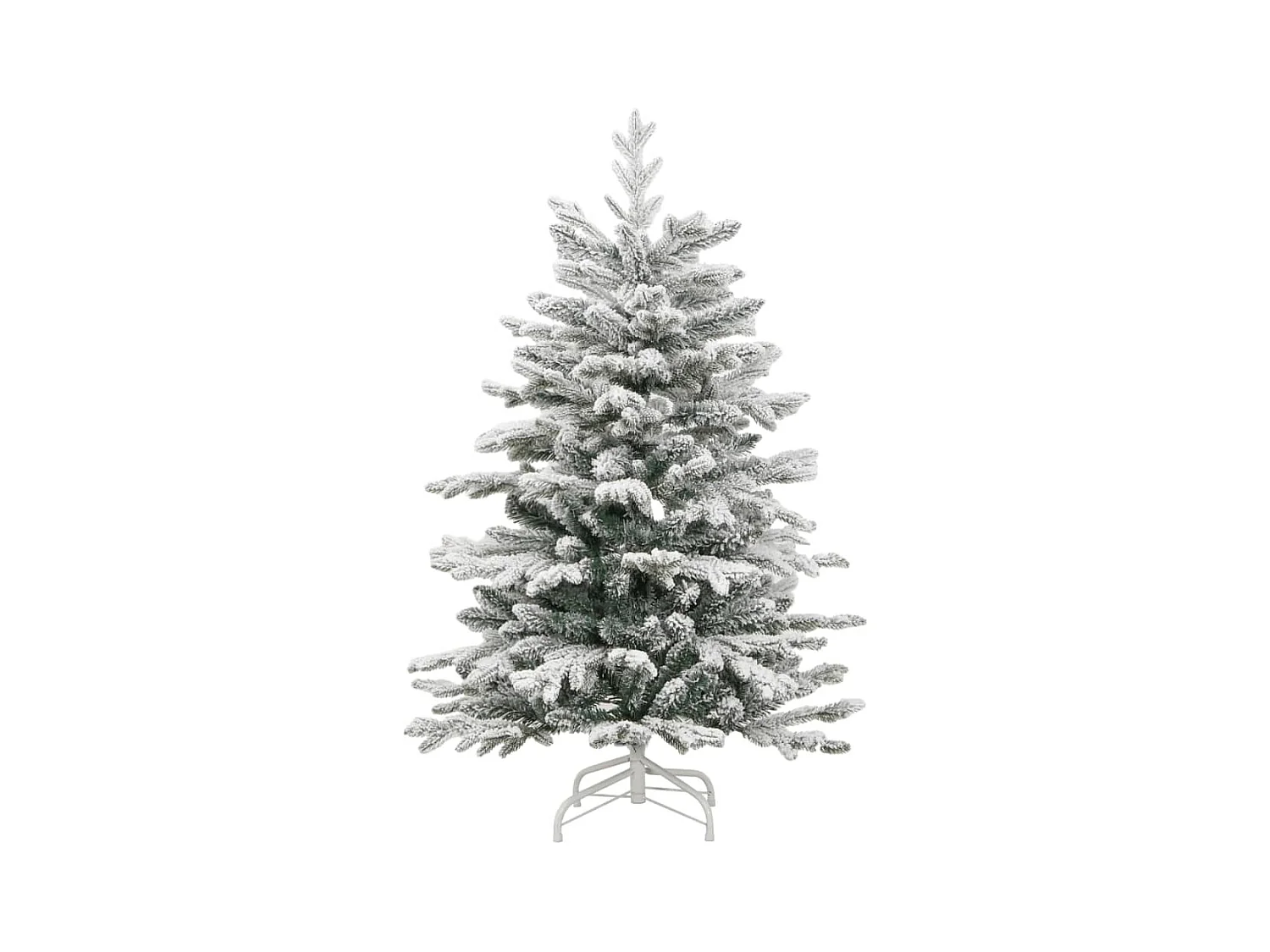 Kunstkerstboom met scharnieren en sneeuw 150 cm