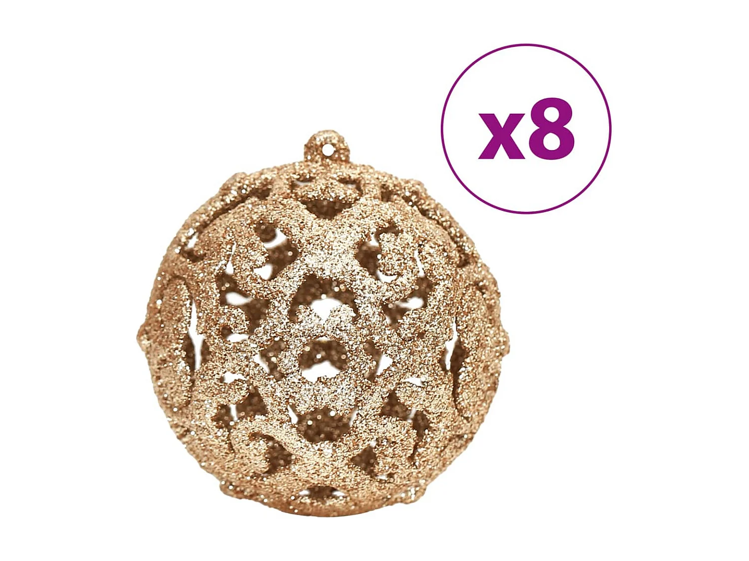 Boules de Noël 100 pcs champagne et marron 3 / 4 / 6 cm