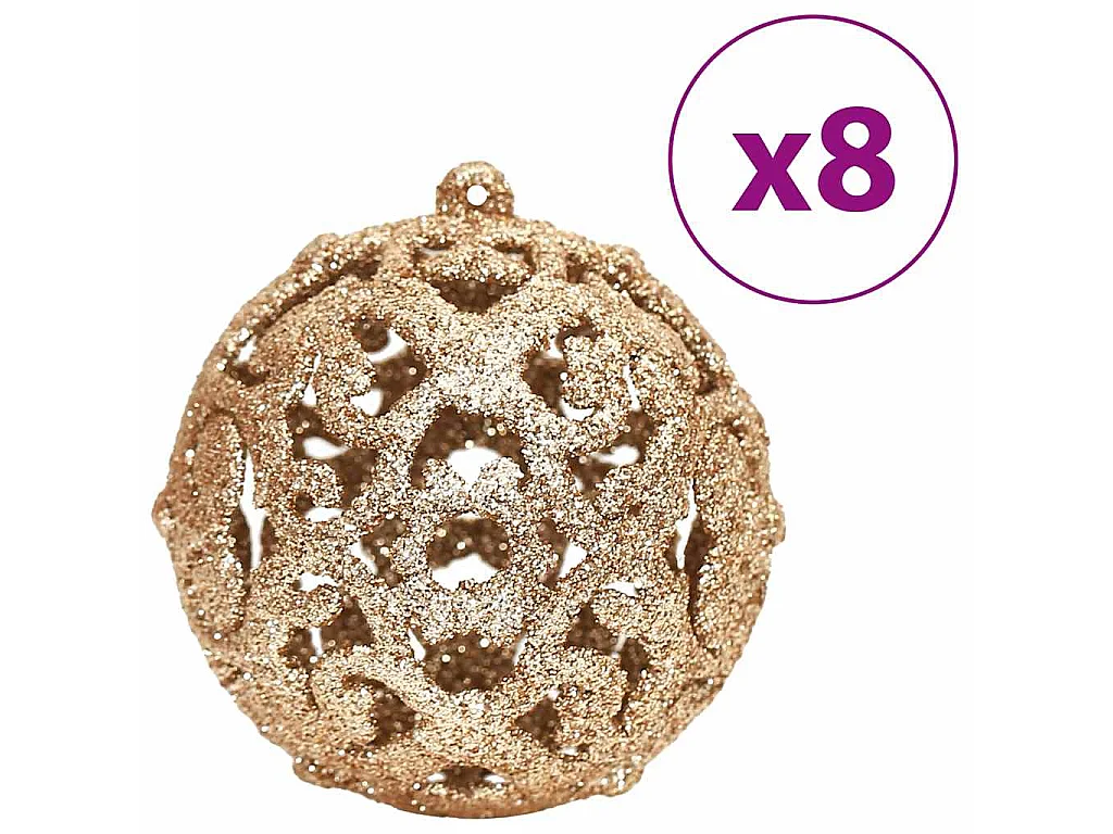 Kerstballen 100 st 3/4/6 cm champagnekleurig en bruin