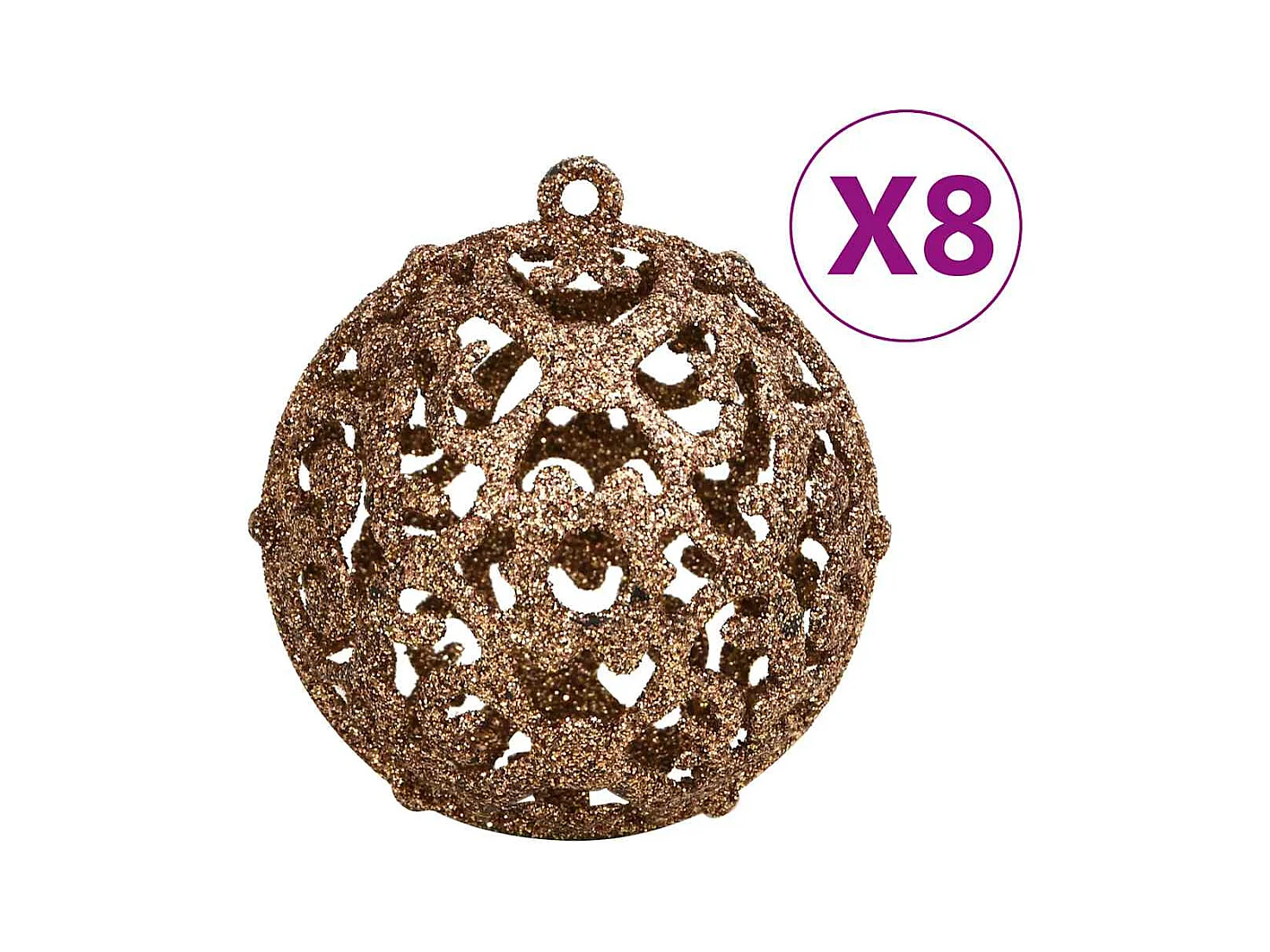 Ensemble de boules de Noël 111 pièces doré rose polystyrène