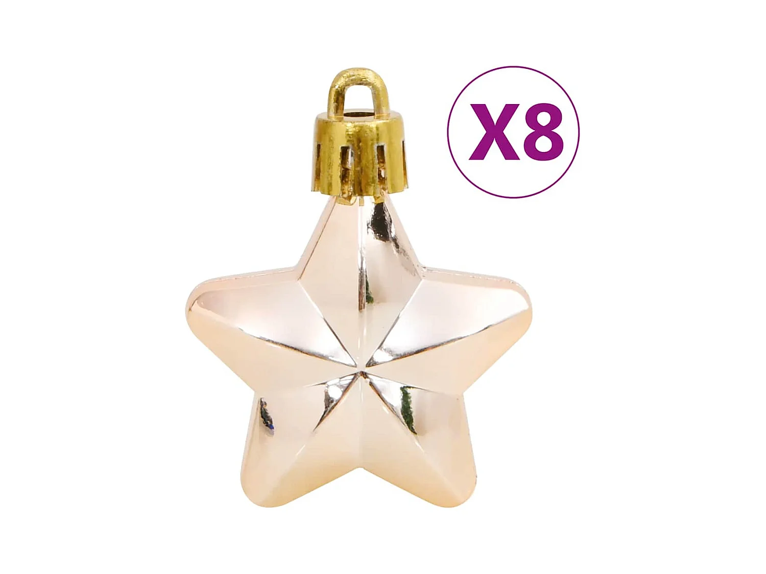 Ensemble de boules de Noël 111 pièces doré rose polystyrène