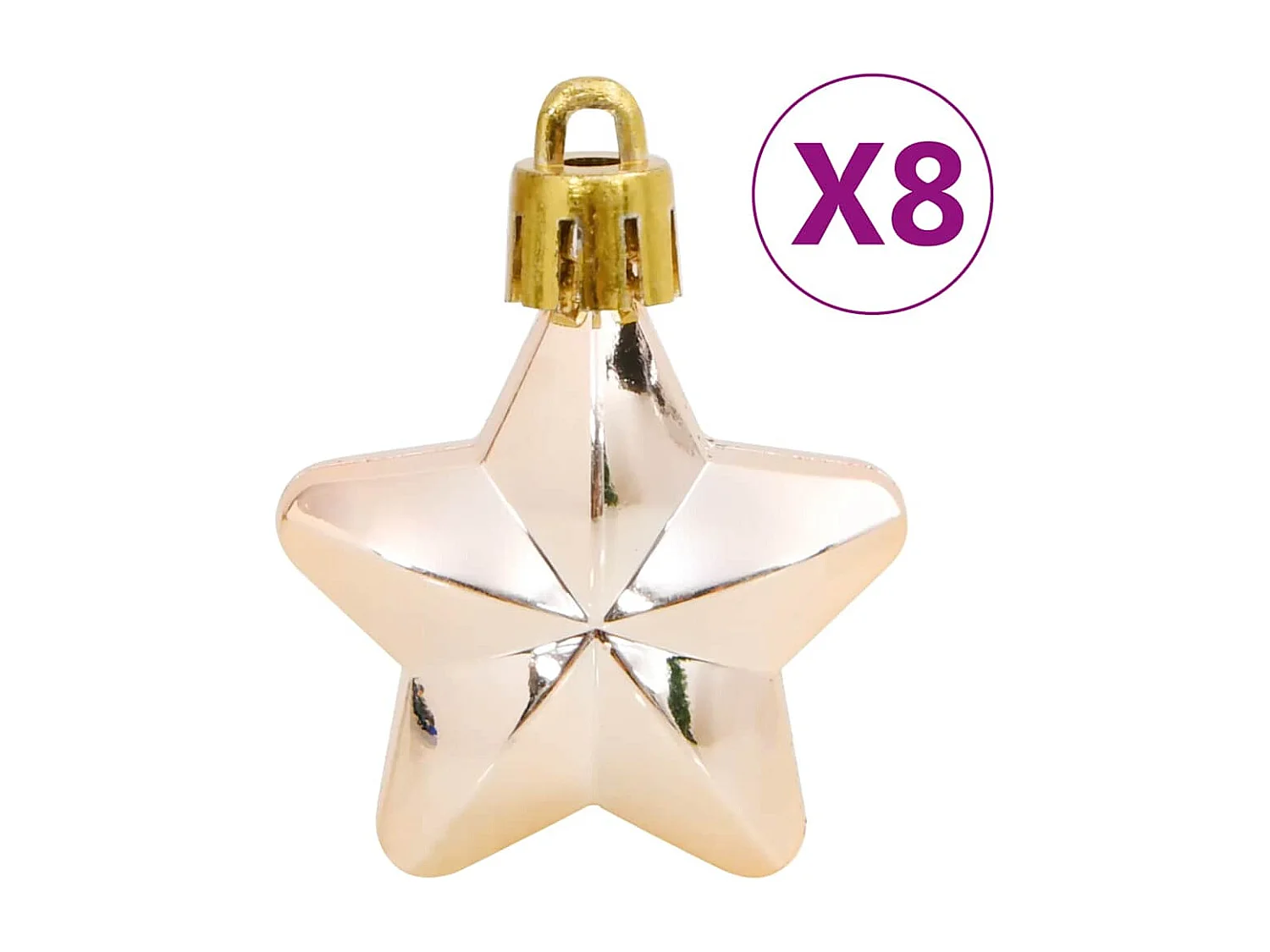 111 pcs conjunto de enfeites de Natal poliestireno rosa dourado