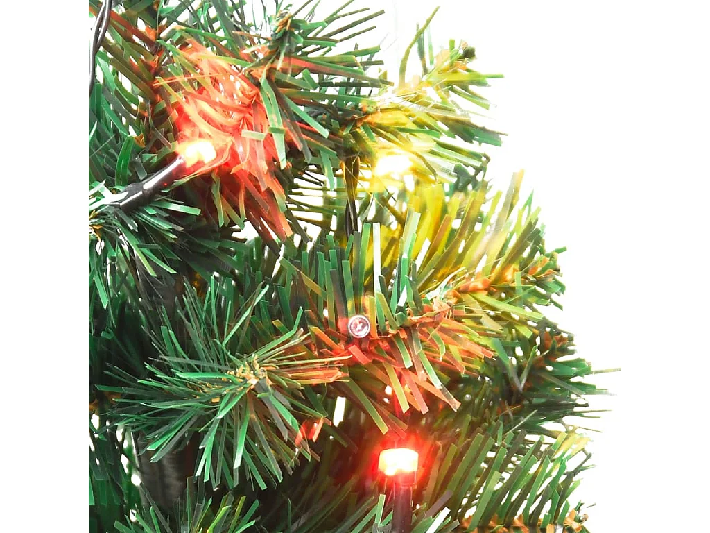 Tuinpadkerstbomen 6 st met meerkleurige LED's 45 cm PVC