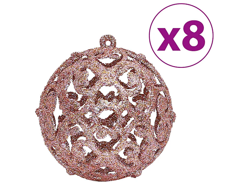 Kerstballen 100 st 3/4/6 cm roze en rosé