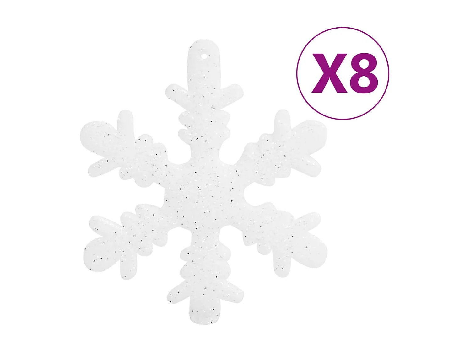 Ensemble de boules de Noël 111 pièces blanc polystyrène