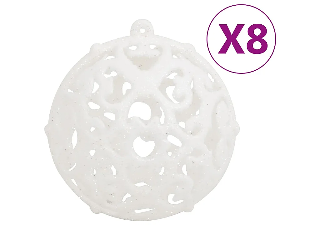 111 pcs conjunto de enfeites de Natal poliestireno branco
