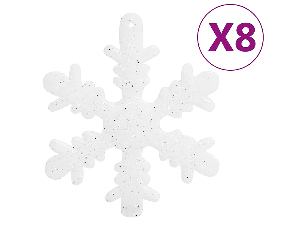 111 pcs conjunto de enfeites de Natal poliestireno branco