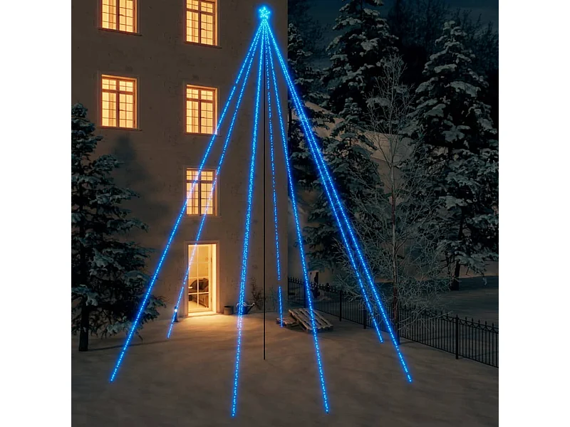 LED-kerstboom binnen buiten 1300 LEDs 8 m blauw