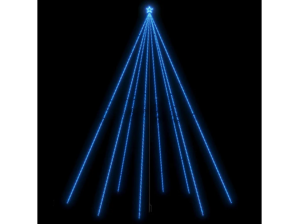 LED árbol de Navidad interior y exterior 1300 LED azul 8 m