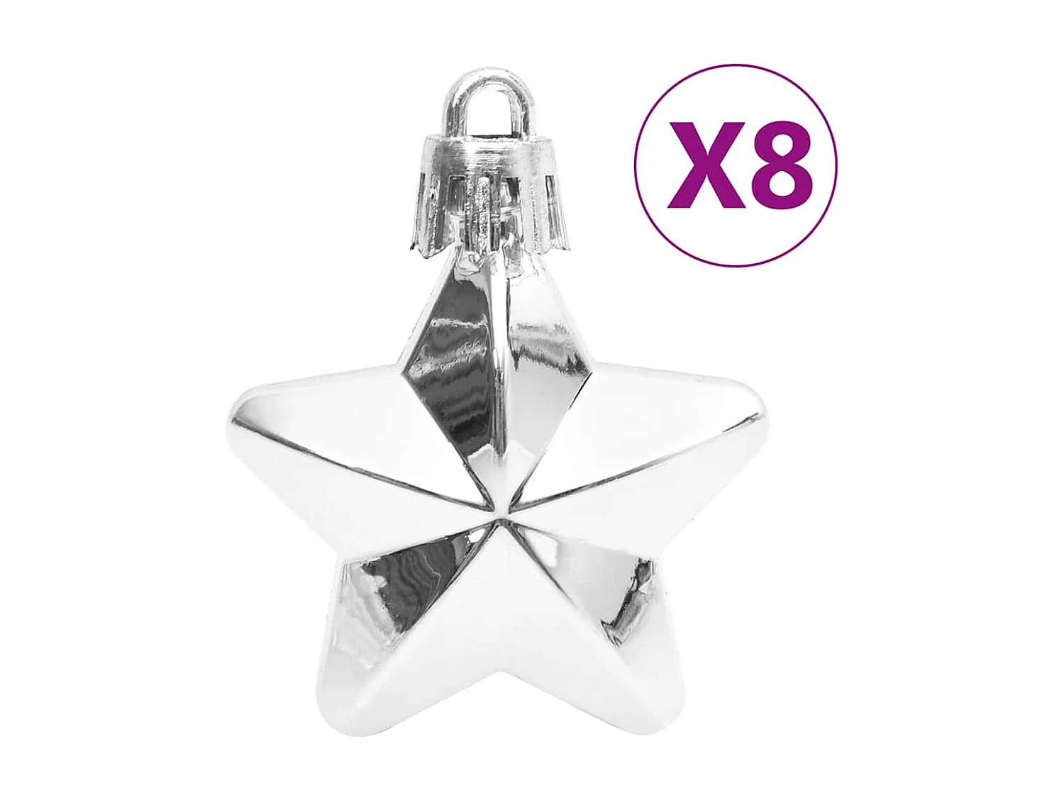 111-tlg. Weihnachtskugel-Set Silbern Polystyrol