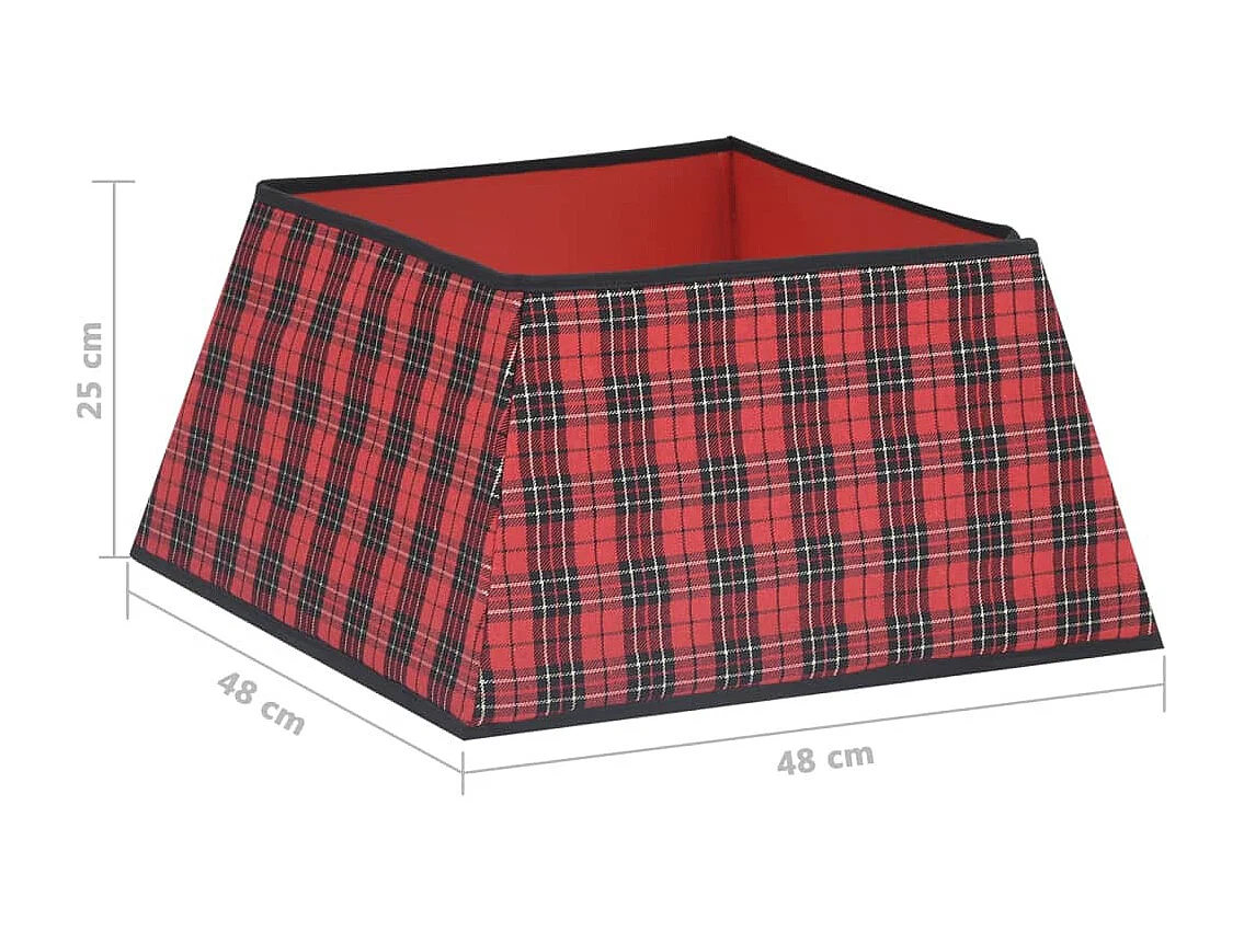 Saia para árvore de Natal 48x48x25 cm vermelho e preto