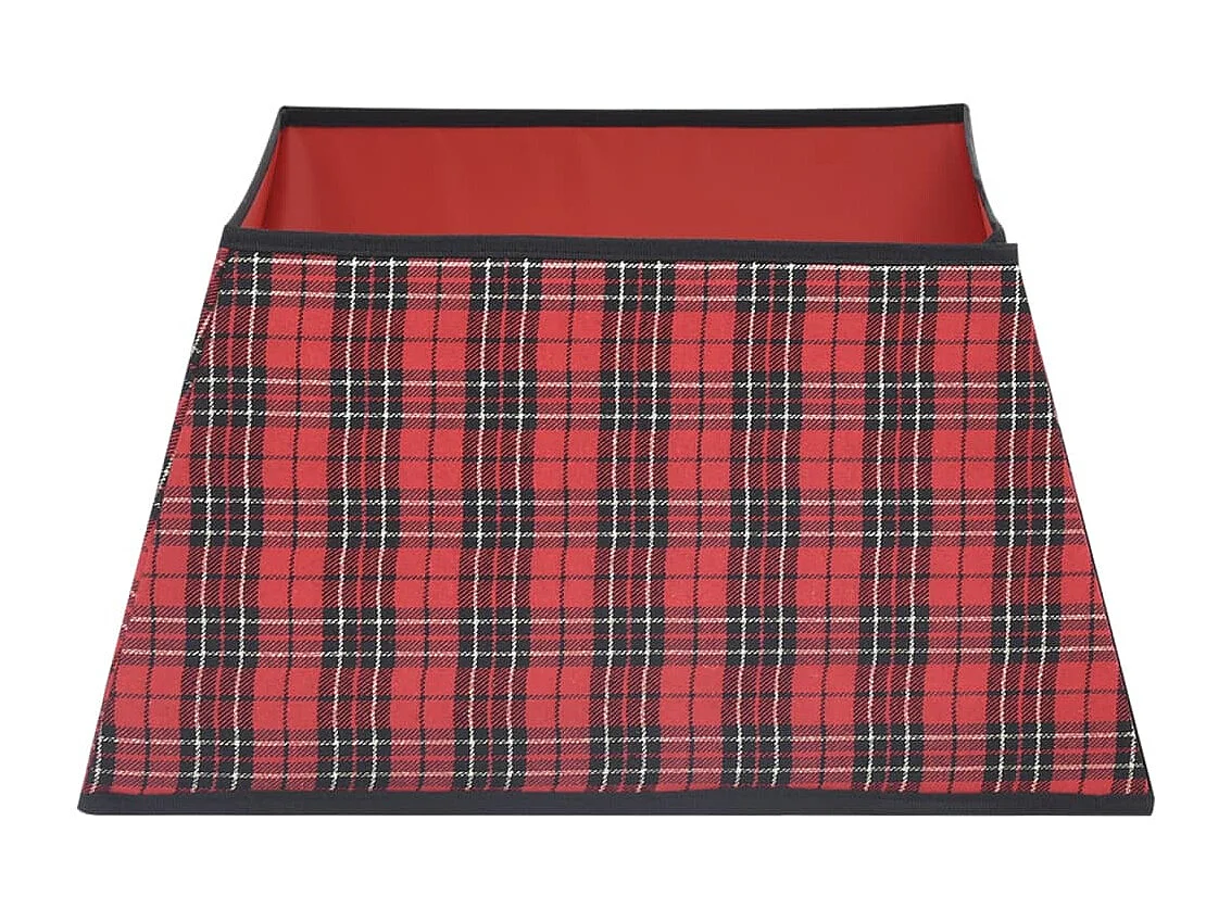 Saia para árvore de Natal 48x48x25 cm vermelho e preto