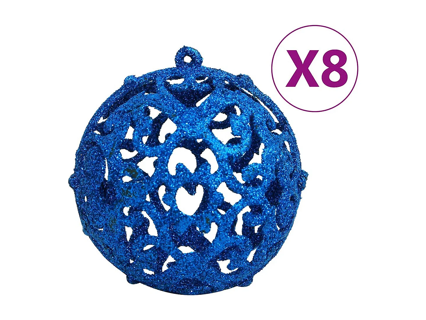 Ensemble de boules de Noël 111 pièces bleu polystyrène