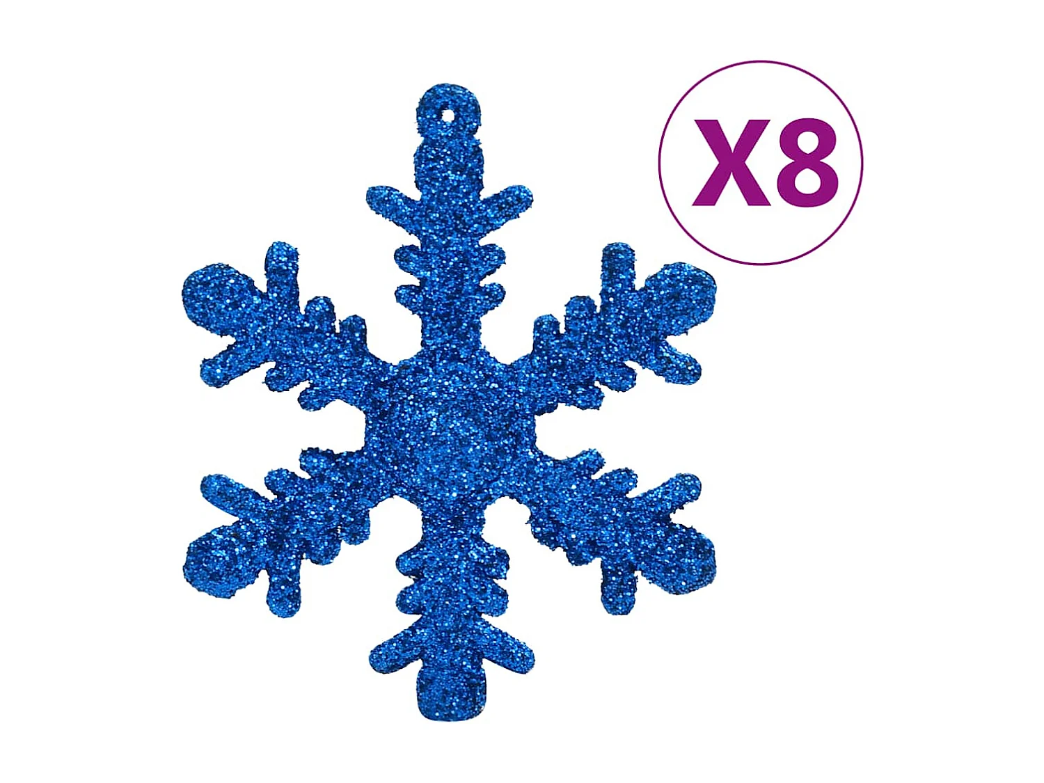 Ensemble de boules de Noël 111 pièces bleu polystyrène