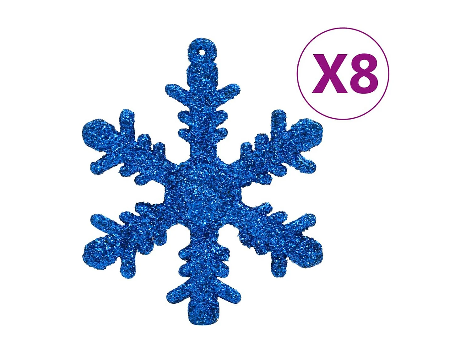 Ensemble de boules de Noël 111 pièces bleu polystyrène